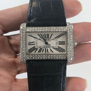 AUTHENTIC CARTIER “DIVAN” DIAMOND WATCH